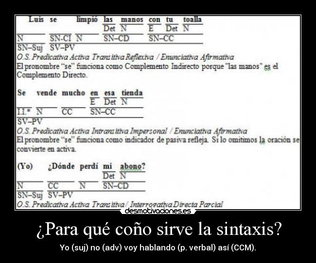 carteles sintaxis lengua desmotivaciones