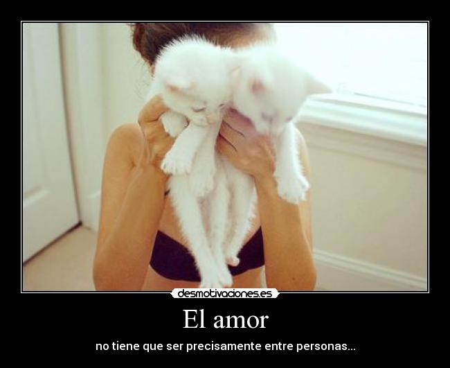 El amor - no tiene que ser precisamente entre personas...