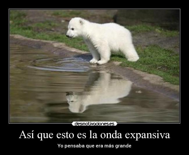 Así que esto es la onda expansiva - Yo pensaba que era más grande