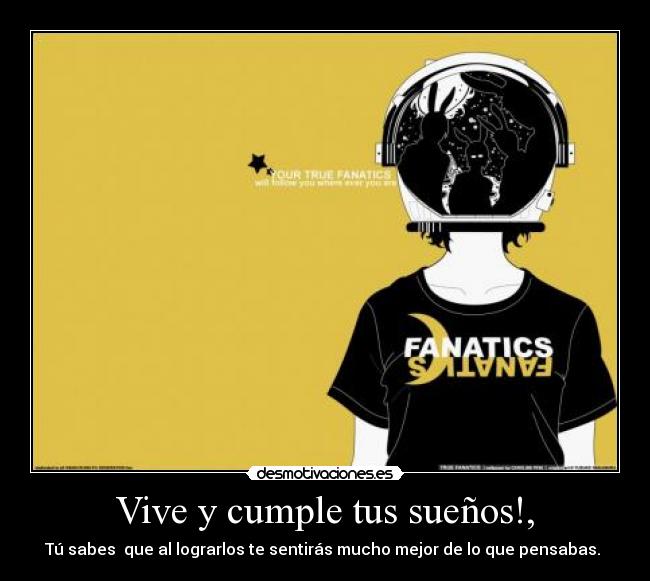 carteles vive cumple tus suenos desmotivaciones