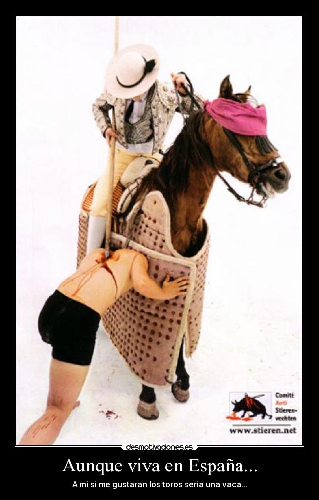 Aunque viva en España... - A mi si me gustaran los toros seria una vaca...