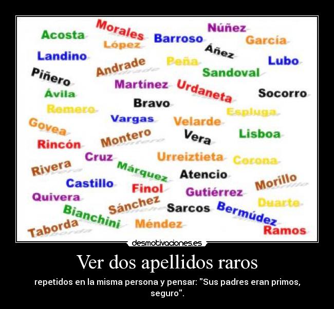 Ver dos apellidos raros - 