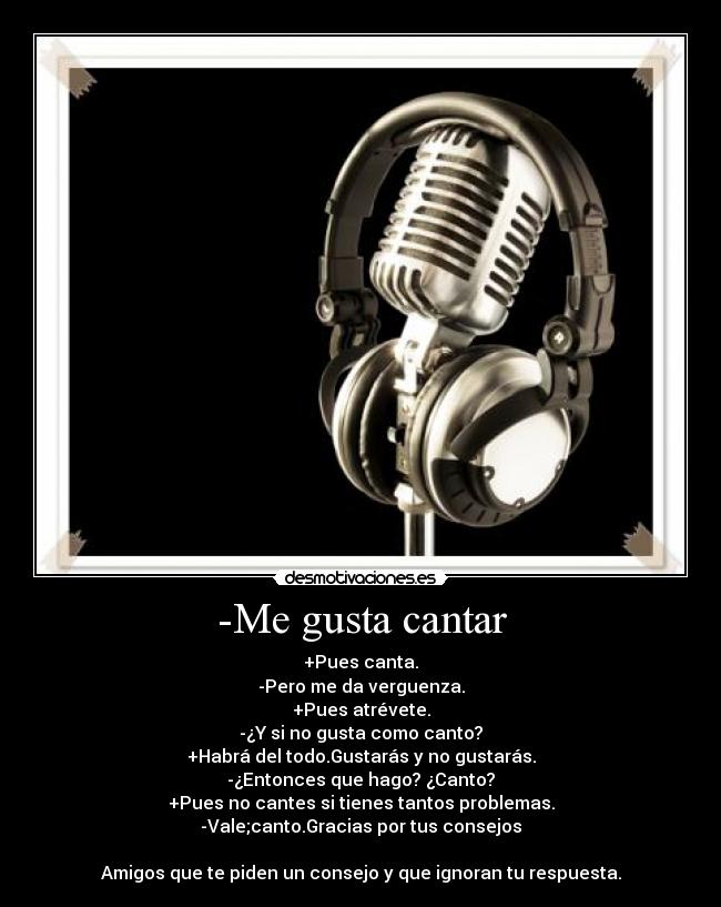 -Me gusta cantar -