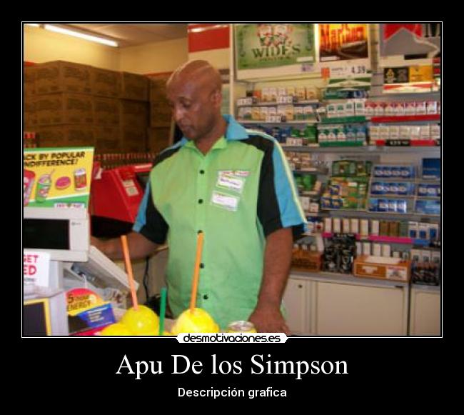 Apu De los Simpson - Descripción grafica