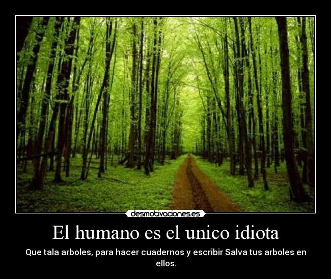 El humano es el unico idiota - 