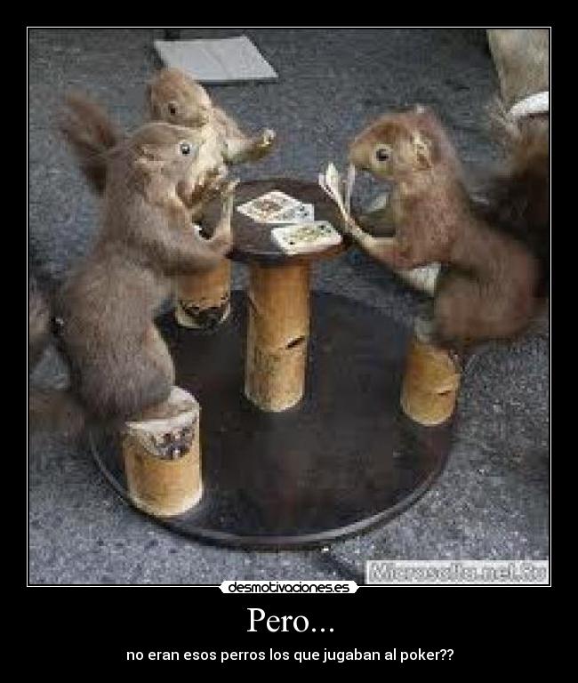 Pero... - no eran esos perros los que jugaban al poker??