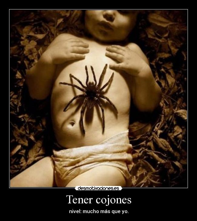 Tener cojones - nivel: mucho más que yo.