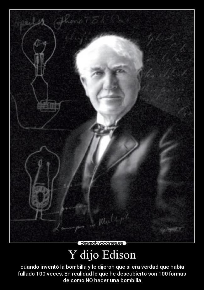 carteles edison superacion bombilla desmotivaciones