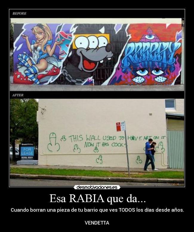 carteles rabia grafitis desmotivaciones
