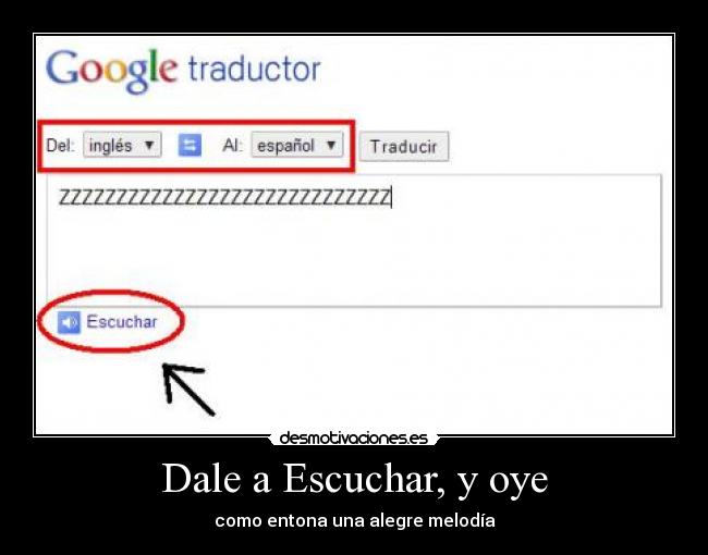 Dale a Escuchar, y oye - como entona una alegre melodía