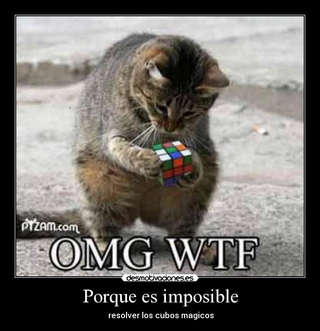 Porque es imposible - resolver los cubos magicos