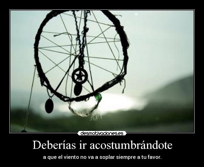 Deberías ir acostumbrándote -