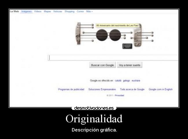 Originalidad - Descripción gráfica.