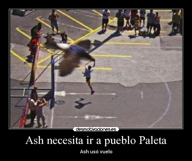 Ash necesita ir a pueblo Paleta - Ash usó vuelo