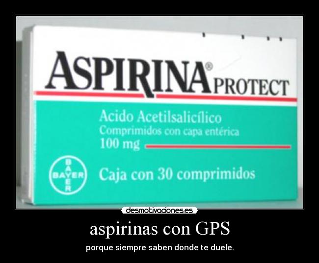 aspirinas con GPS - 
