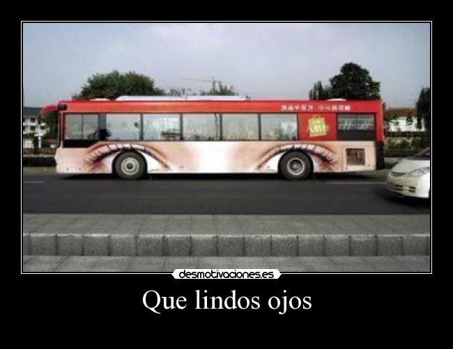 carteles autobus ojos desmotivaciones