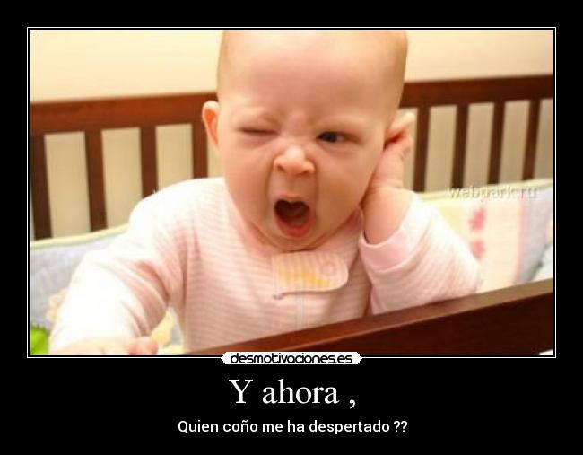 Y ahora , - Quien coño me ha despertado ??