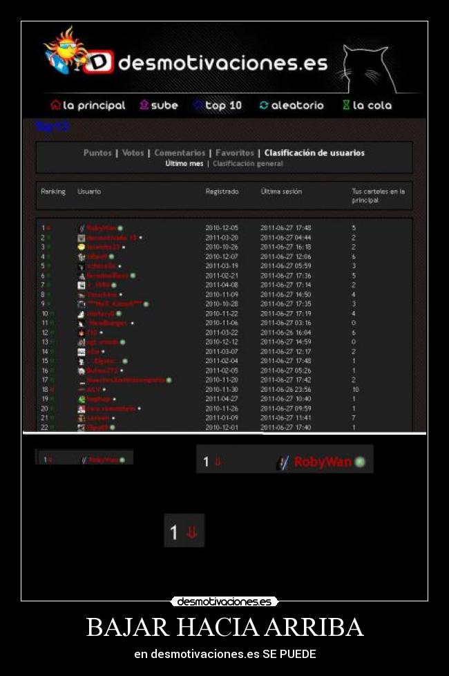 BAJAR HACIA ARRIBA -