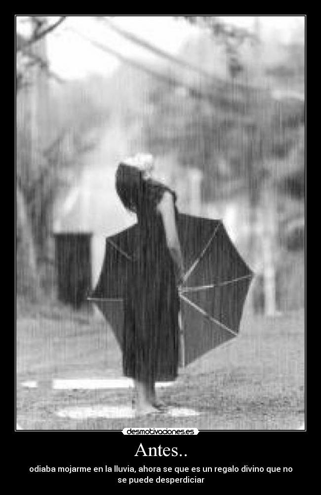 carteles lluvia odiaba mojarme ahora desmotivaciones