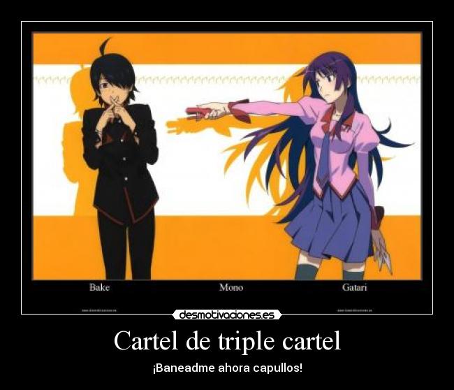 Cartel de triple cartel - ¡Baneadme ahora capullos!