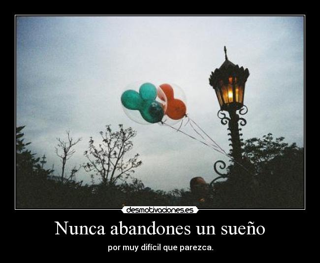 Nunca abandones un sueño -