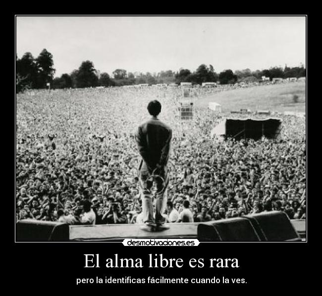 El alma libre es rara - pero la identificas fácilmente cuando la ves.