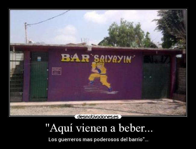 Aquí vienen a beber... - Los guerreros mas poderosos del barrio...
