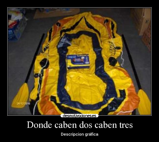 Donde caben dos caben tres - Descripcion gráfica