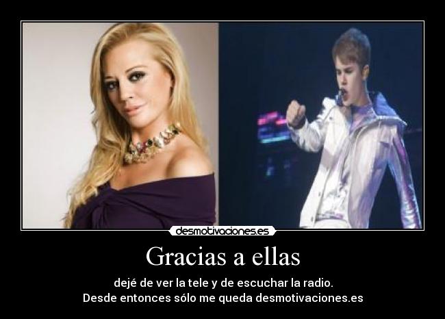 carteles gracias ellas justin bieber belen estaban desmotivaciones