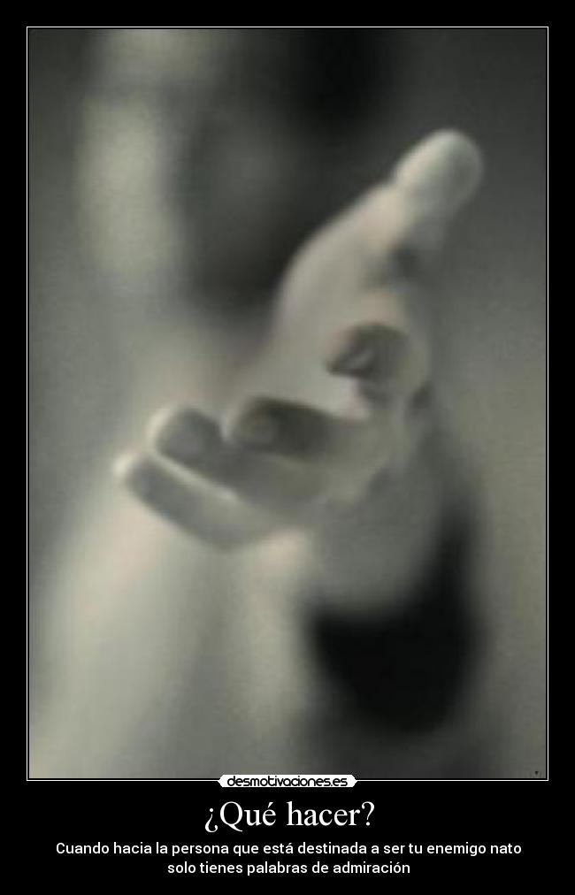 carteles que hacer cuando hacia persona que esta destinada ser enemigo nato solo tienes palabras desmotivaciones