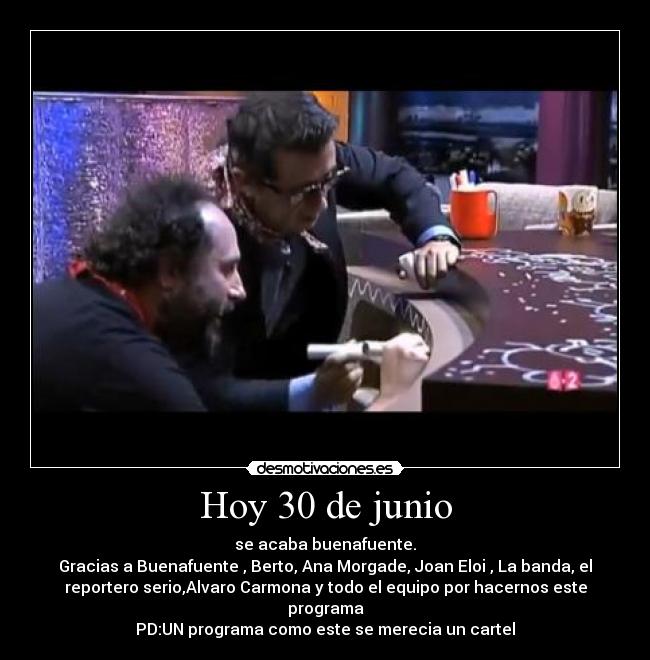 Hoy 30 de junio - 