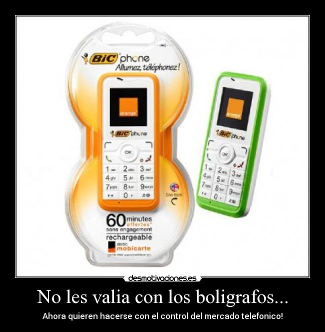 carteles bic movil desmotivaciones