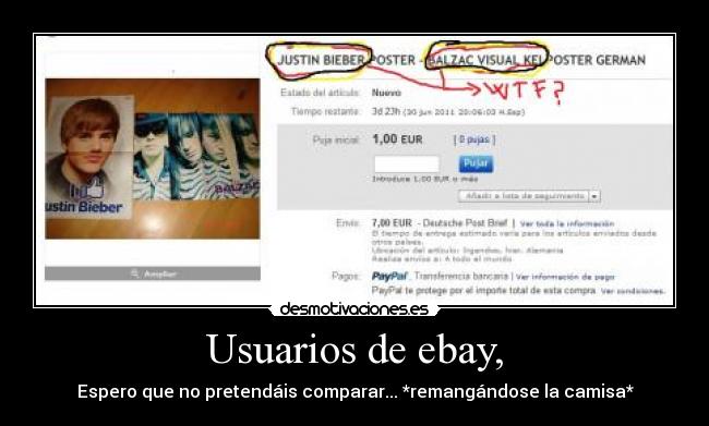 Usuarios de ebay, -