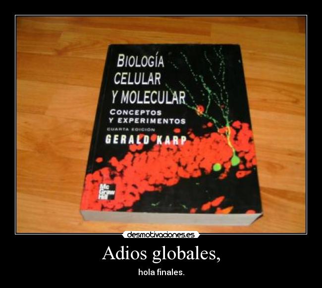 Adios globales, - hola finales.