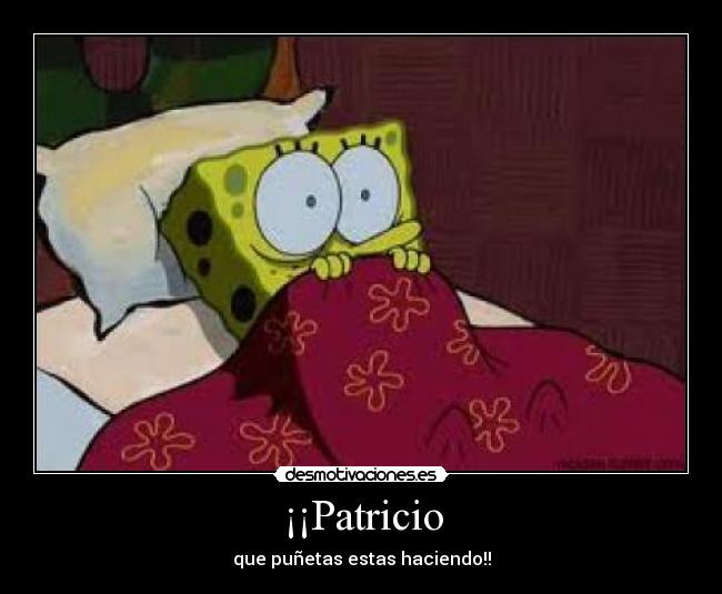 ¡¡Patricio - que puñetas estas haciendo!!
