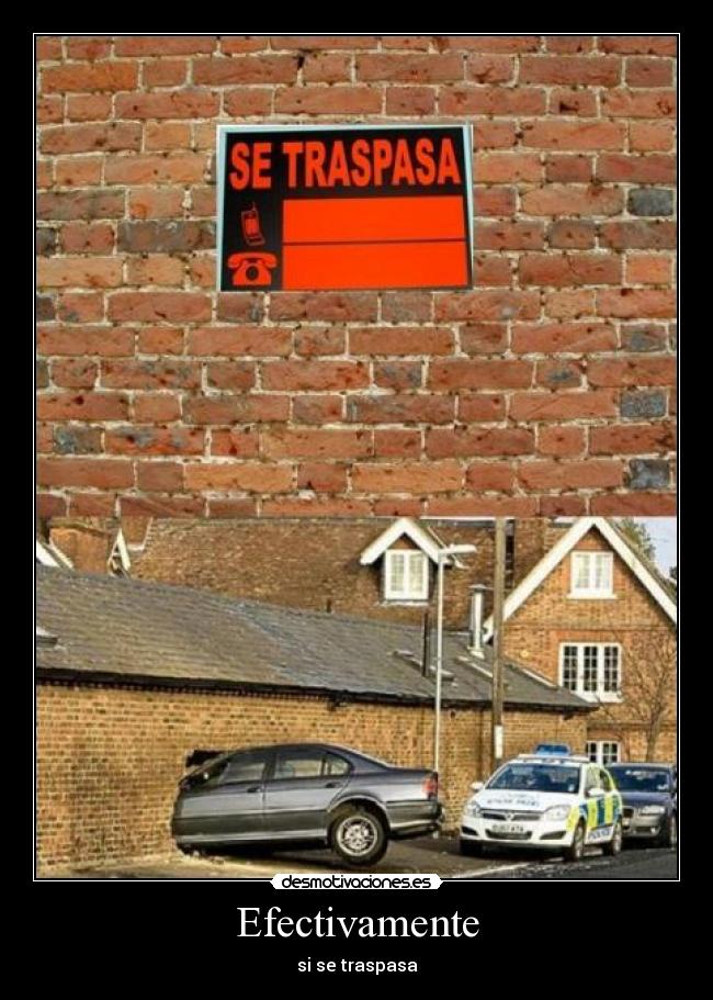 Efectivamente - si se traspasa