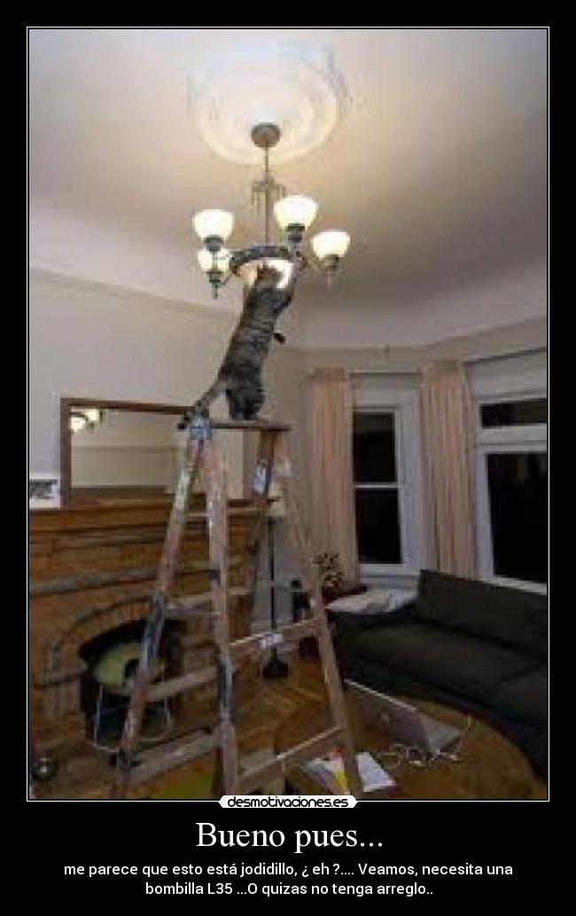 Bueno pues... - me parece que esto está jodidillo, ¿ eh ?.... Veamos, necesita una
bombilla L35 ...O quizas no tenga arreglo..