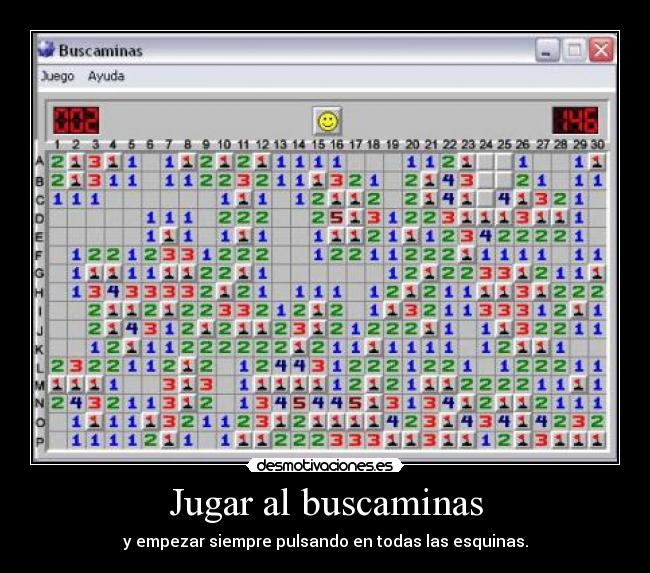 Jugar al buscaminas - 