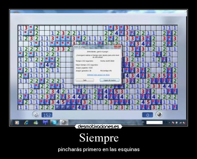 Siempre - pincharás primero en las esquinas