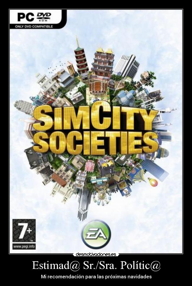 Estimad@ Sr./Sra. Polític@ - Mi recomendación para las próximas navidades