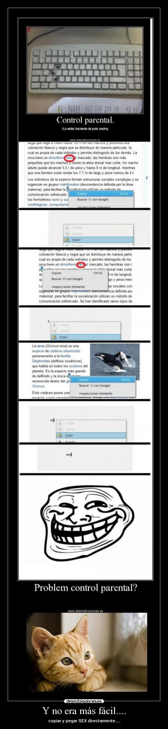 Y no era más fácil.... - copiar y pegar SEX directamente.....