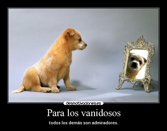 Para los vanidosos - todos los demás son admiradores.