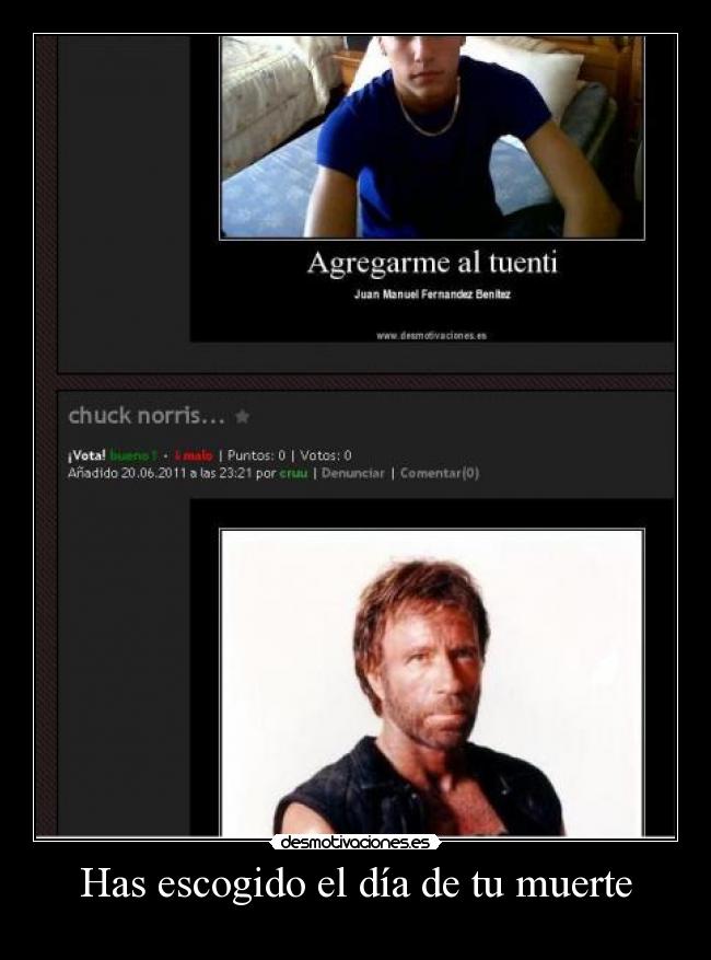 Has escogido el día de tu muerte -