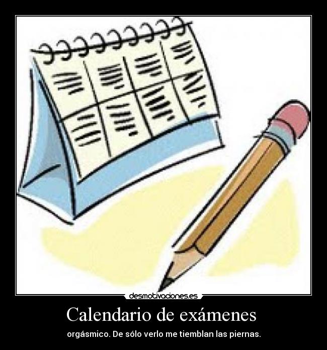 Calendario de exámenes  - 