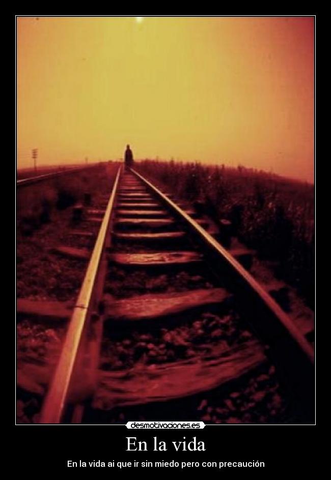 En la vida - En la vida ai que ir sin miedo pero con precaución