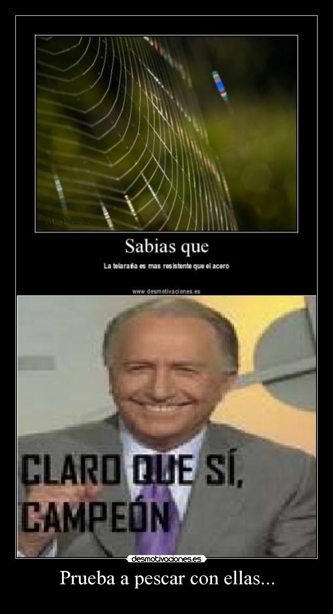 Prueba a pescar con ellas... -