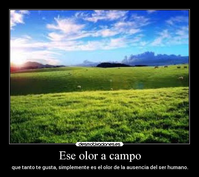 Ese olor a campo -
