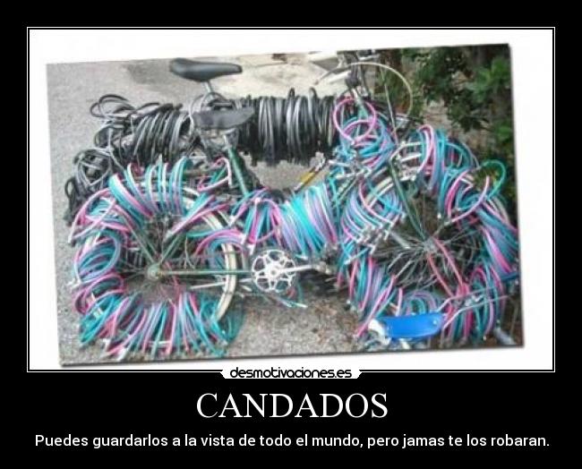 CANDADOS - Puedes guardarlos a la vista de todo el mundo, pero jamas te los robaran.