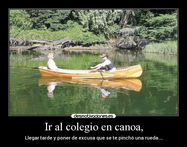 Ir al colegio en canoa, - 