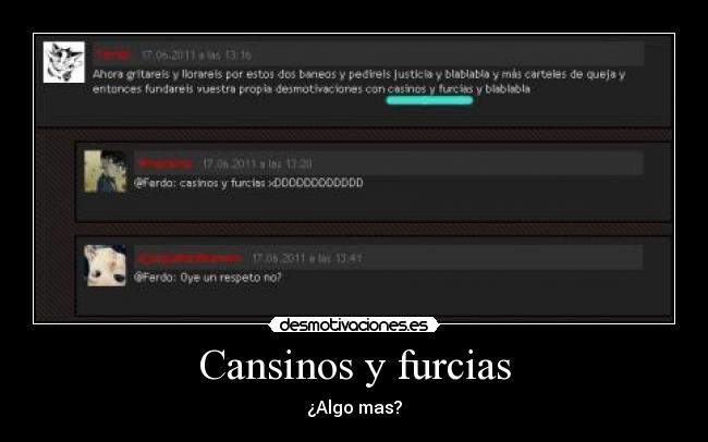 Cansinos y furcias -